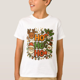 AMITA   HO HO HO Camiseta de tripulación navideña