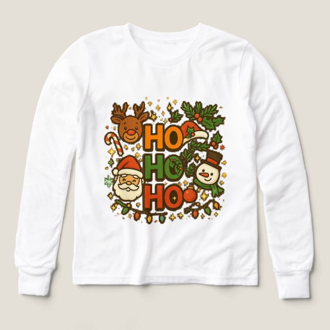 AMITA | HO HO HO Holiday Crew Tee (Diseño frontal)