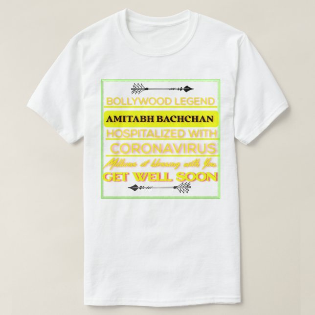 Amitabh Bachchan Hombres Se Sufre De Una Camiseta (Diseño del anverso)