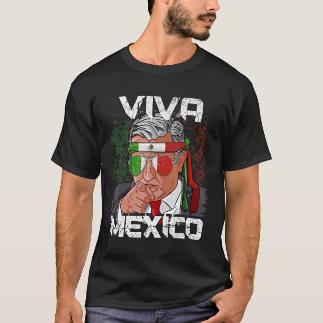 AMLO Viva México Dia De Independencia Camiseta Gif (Anverso)