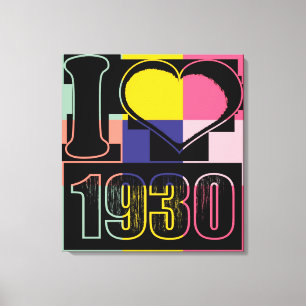 Amo 1930 - Arte pop Lienzo Envuelto