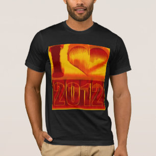 Amo 2012 - Camiseta vintage de arte pop de fuego