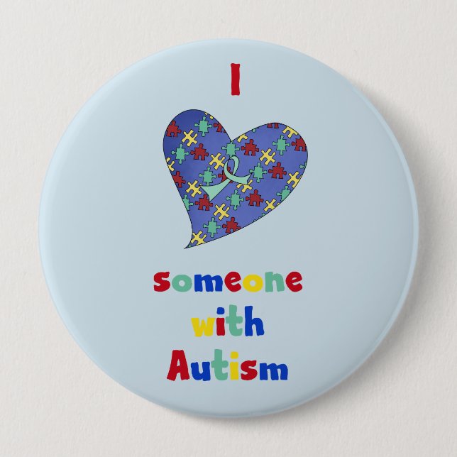 Amo A Alguien Con El Botón De Autismo (Anverso)
