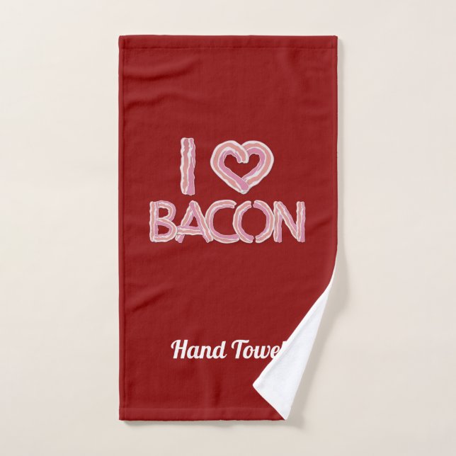 Amo a Bacon (Toalla de mano)