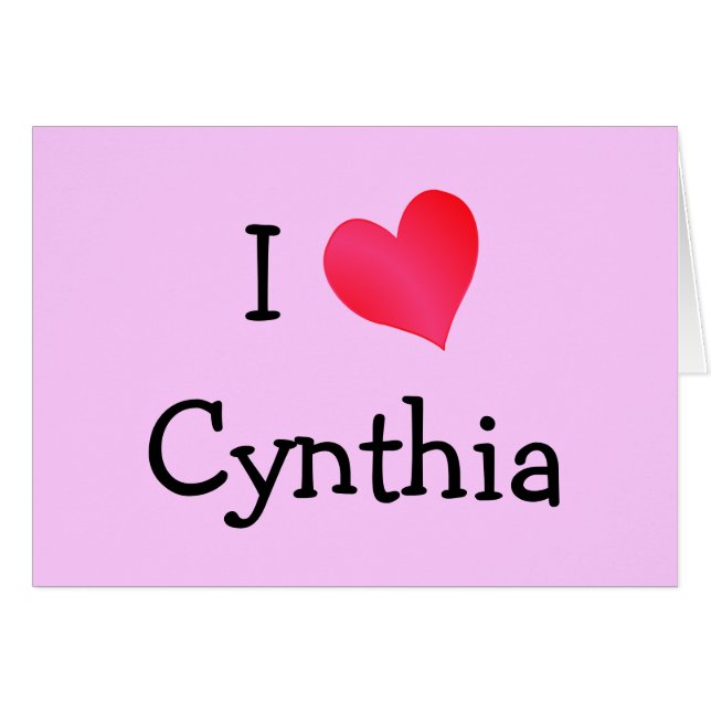 Amo a Cynthia (Anverso (Horizontal))