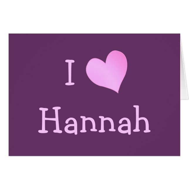 Amo A Hannah (Anverso (Horizontal))