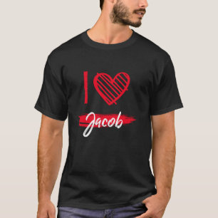 Amo a JACOB Camiseta Me encanta JACOB