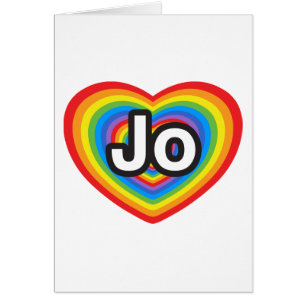 Amo a Jo. Te amo, Jo. Corazón