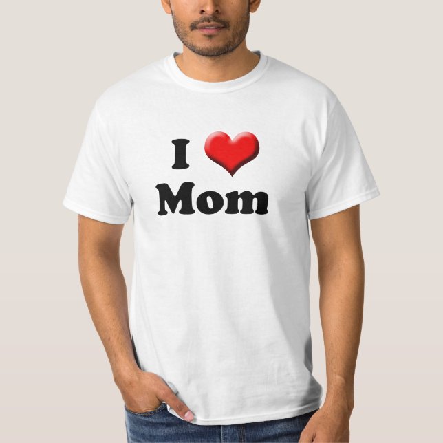 Amo a la mamá, camiseta del muchacho de Momma rojo (Anverso)