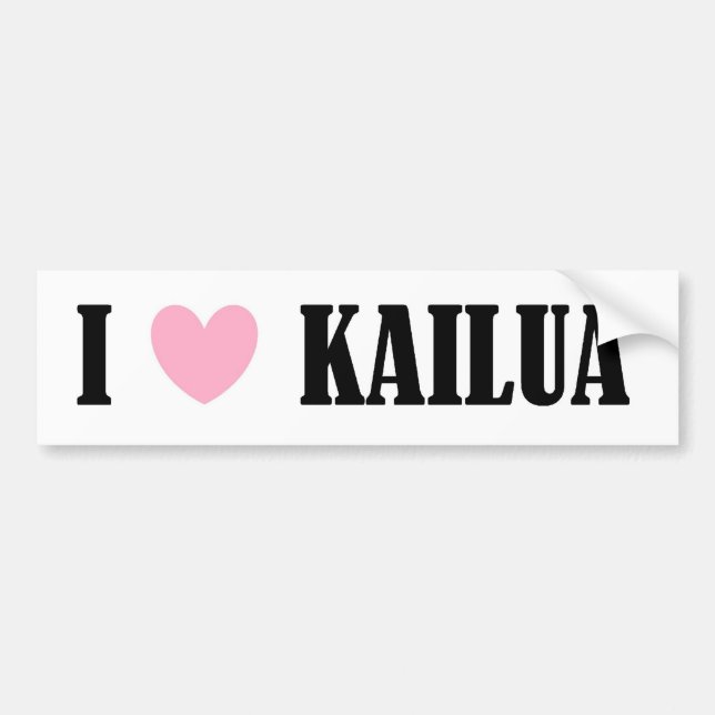 AMO A LA PEGATINA PARA EL PARACHOQUES DE KAILUA (Frente)