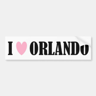 Amo a la pegatina para el parachoques de Orlando