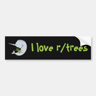 Amo a la pegatina para el parachoques de r/trees