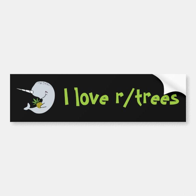 Amo a la pegatina para el parachoques de r/trees (Frente)