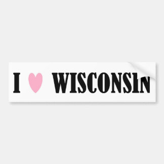 AMO A LA PEGATINA PARA EL PARACHOQUES DE WISCONSIN