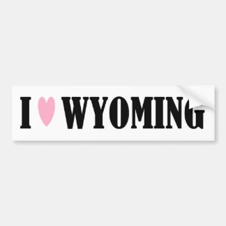 AMO A LA PEGATINA PARA EL PARACHOQUES DE WYOMING