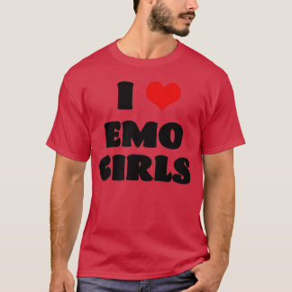 Amo a las chicas Emo Regalo de camiseta de Corazón