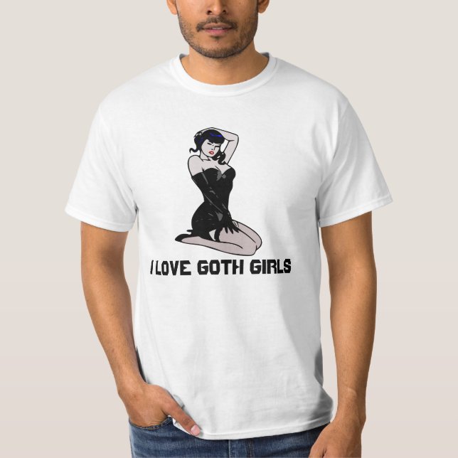 Amo a las chicas góticas, camisetas (Anverso)