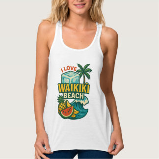 Amo a las mujeres Waikīkī Beach Tank Top