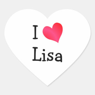 Amo a Lisa Heart Pegatina