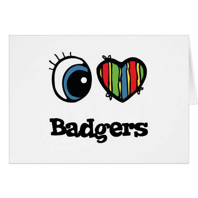 Amo a los Badgers (del corazón) (Anverso (Horizontal))