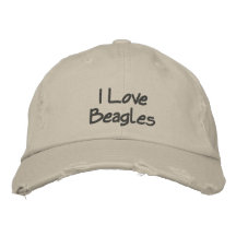 Amo a los Beagels con la gorra de béisbol bordada