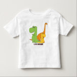 Amo a los dinosaurios - Trío de camisetas de burro<br><div class="desc">Un ilustracion lindo de un trío de simpáticos dinosaurios están pasando el rato en esta graciosa camiseta. ¡Perfecto si tu hijo es un amante de todo lo que es dinosaurio!</div>