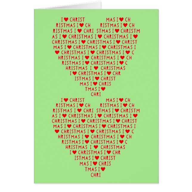 Amo a los Navidades de Cristo Corazón Rojo Doble R (Frente)