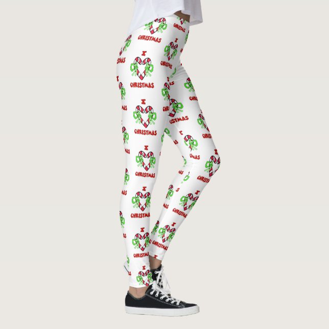 Amo a los Navidades Leggings (Derecha)