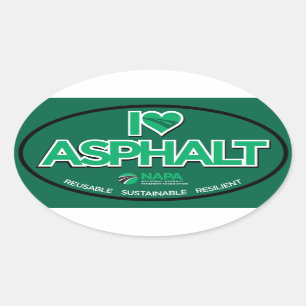 Amo a los Pegatinas de Asfalto - Oval