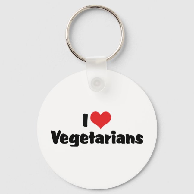 Amo a los vegetarianos llavero (Anverso)