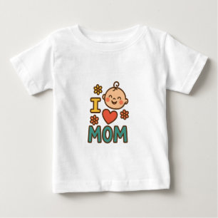 Amo a mamá Camiseta bebé - Día de la Madre.