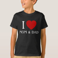 Amo a Mamá y Papá | Camisetas para Niños y Bebés