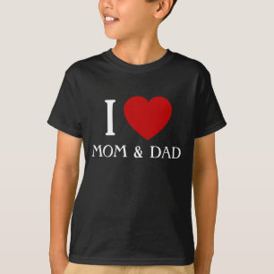 Amo a Mamá y Papá Camisetas para Niños y Bebés