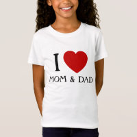 Amo a mamá y papá| Camisetas para niños y bebés