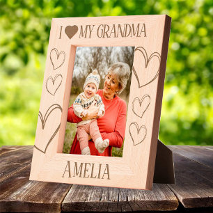 Amo a mi Abuela Marco de foto de cumpleaños con no