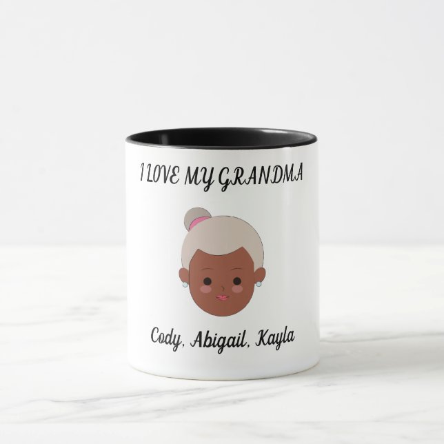"Amo a mi abuela" taza de café con dos tonadas. (Centro)