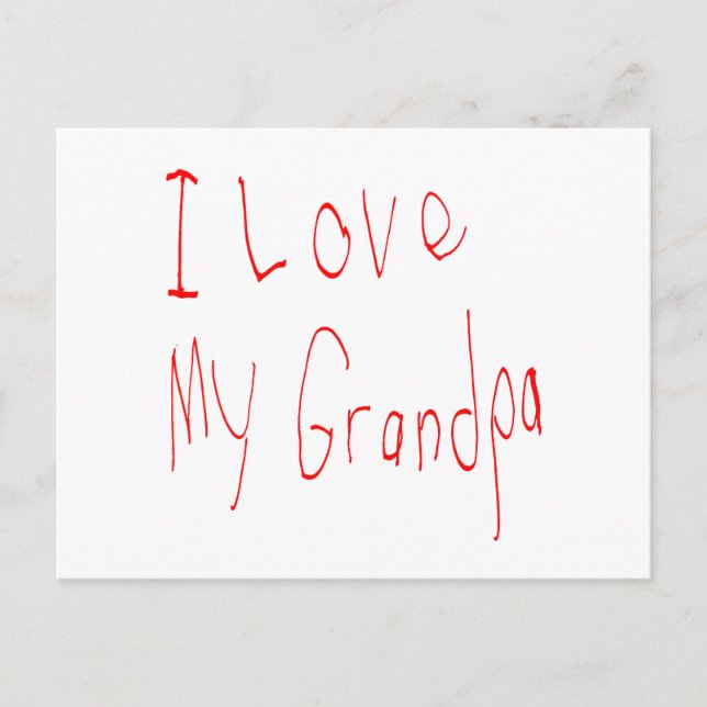 ¡Amo A Mi Abuelo! Postal (Anverso)