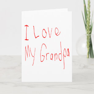 ¡Amo A Mi Abuelo! Tarjeta mediana