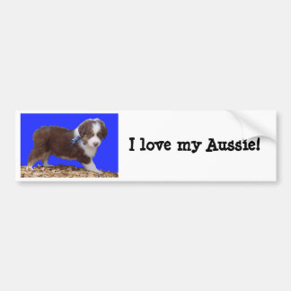 ¡Amo a mi australiano! Pegatina rectangular