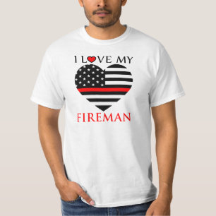 Amo a mi bombero - Camiseta de mujer bombera