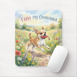 Amo a mi Chihuahua Alfombrilla de ratón