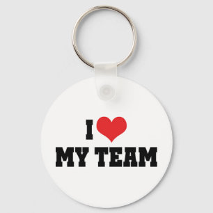 Amo a mi equipo llavero