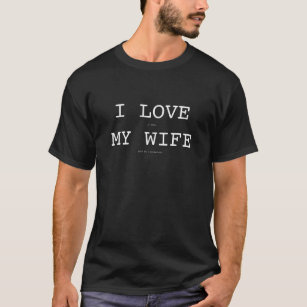 Amo a mi esposa con la camiseta del bumerán de la