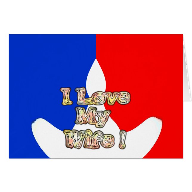 "Amo a mi esposa" Impresión artística (Anverso (Horizontal))