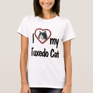 Amo a mi gato esmoquin - Camiseta con inserción de