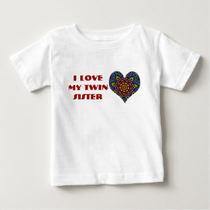 Amo a mi hermana gemela, camisa pequeña