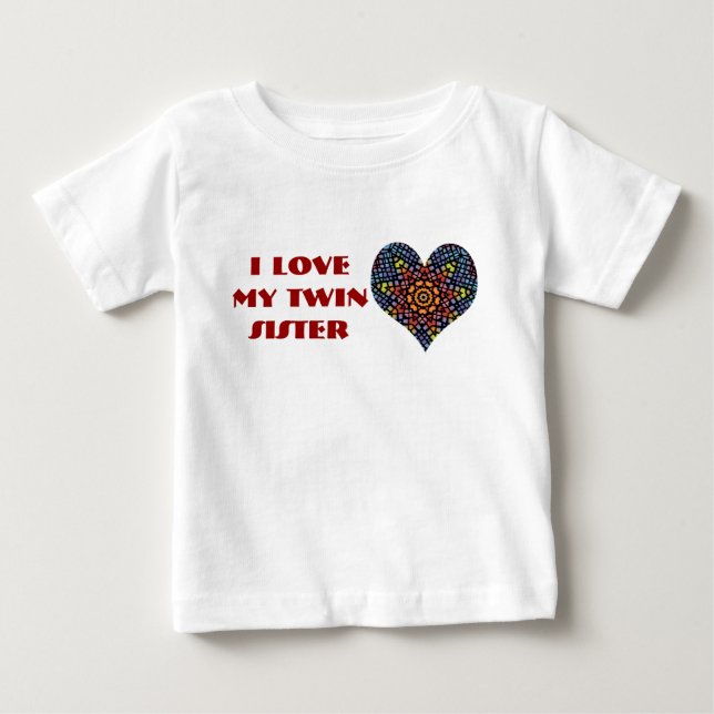 Amo a mi hermana gemela, camisa pequeña (Anverso)