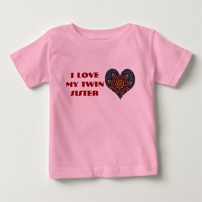 Amo a mi hermana gemela, camisa pequeña (Anverso)