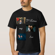 Amo A Mi Hijo Personalizado 3 Camiseta Collage de