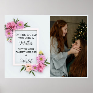 Amo a mi mamá Día de la Madre Póster Floral Recuer